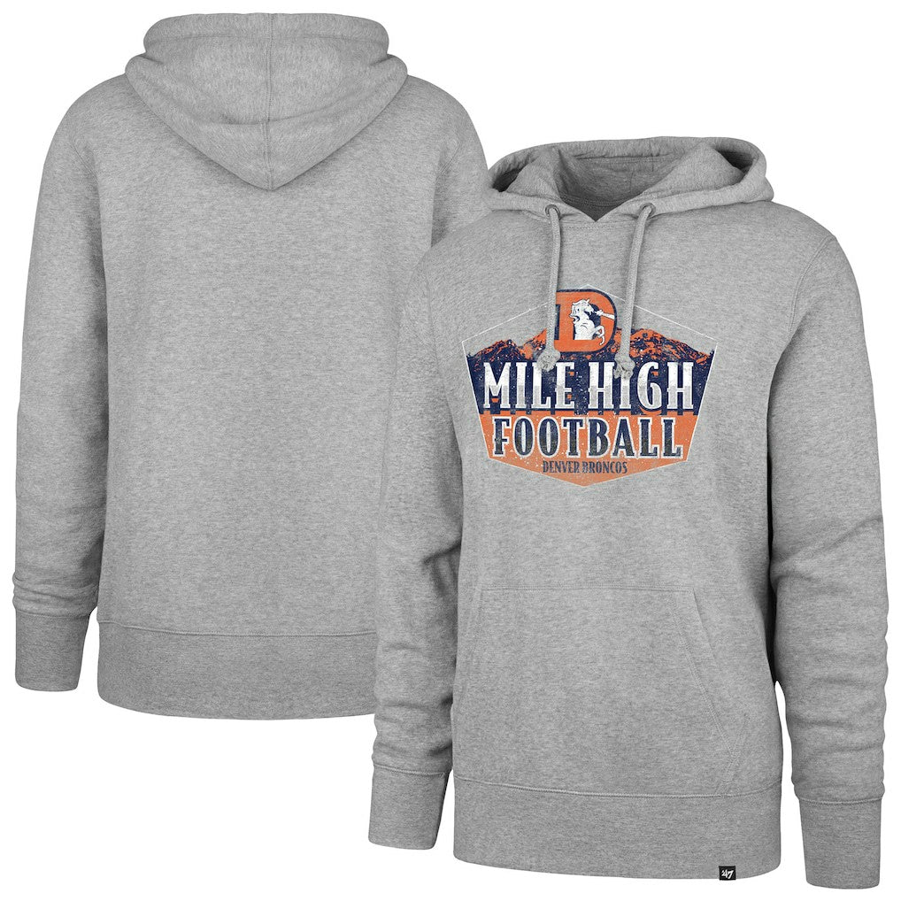 47 brand Denver Broncos '47 Headline Pullover Hoodie Gray