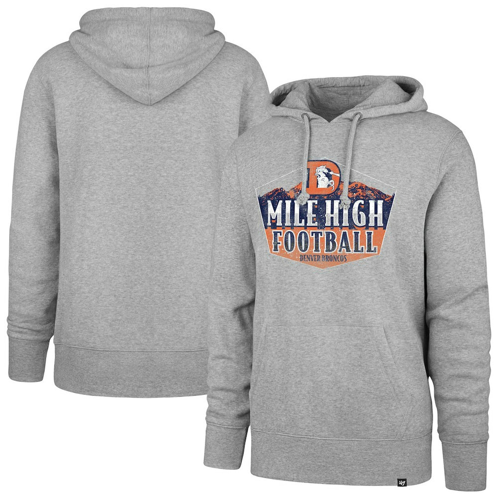 47 brand Denver Broncos '47 Headline Pullover Hoodie Gray