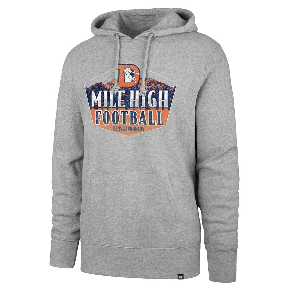 47 brand Denver Broncos '47 Headline Pullover Hoodie Gray