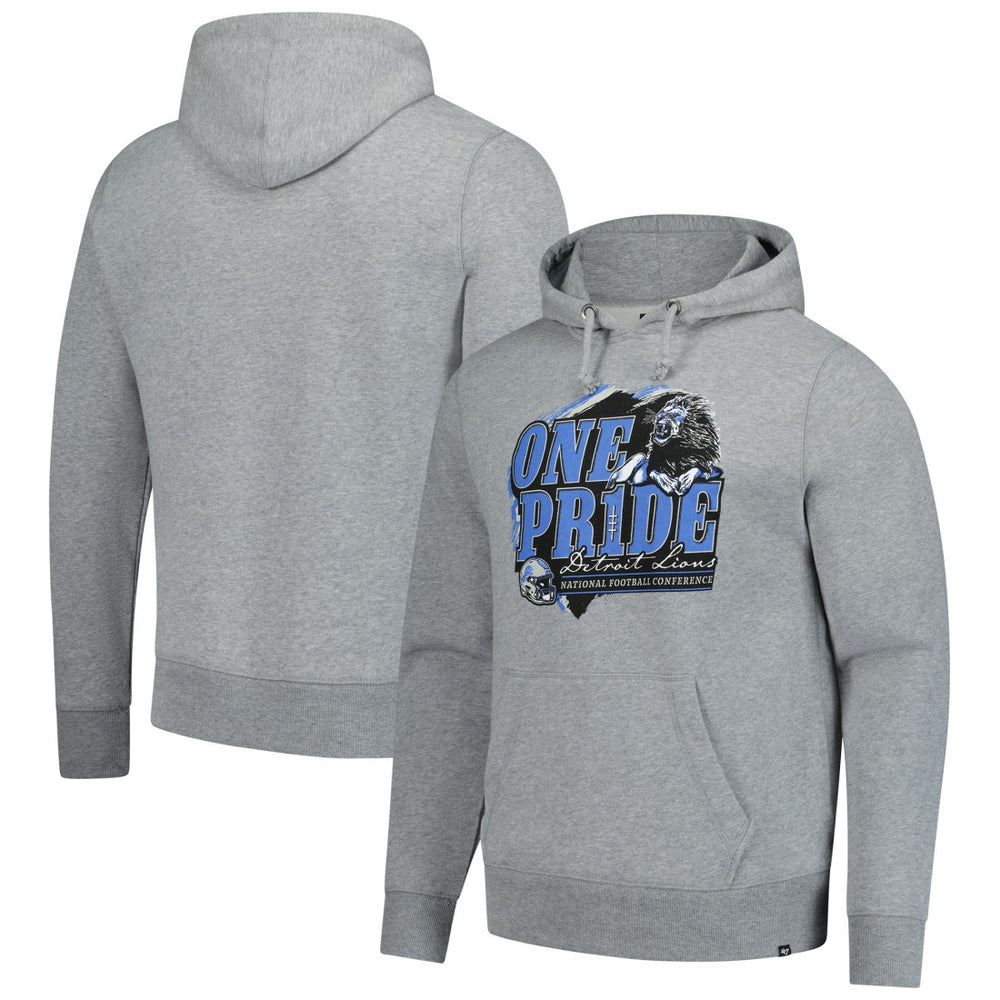 47 brand Detroit Lions '47 Regional Headline Pullover Hoodie Gray