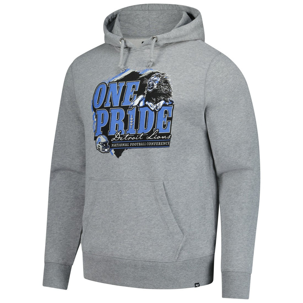 47 brand Detroit Lions '47 Regional Headline Pullover Hoodie Gray