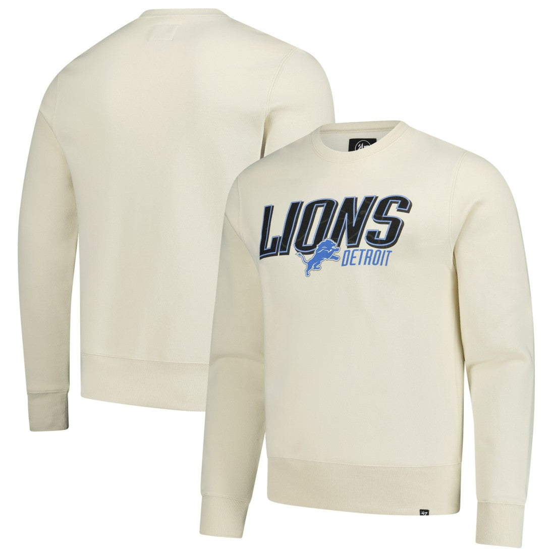 47 brand Detroit Lions '47 Locked In Headline Pullover Sweatshirt Cream