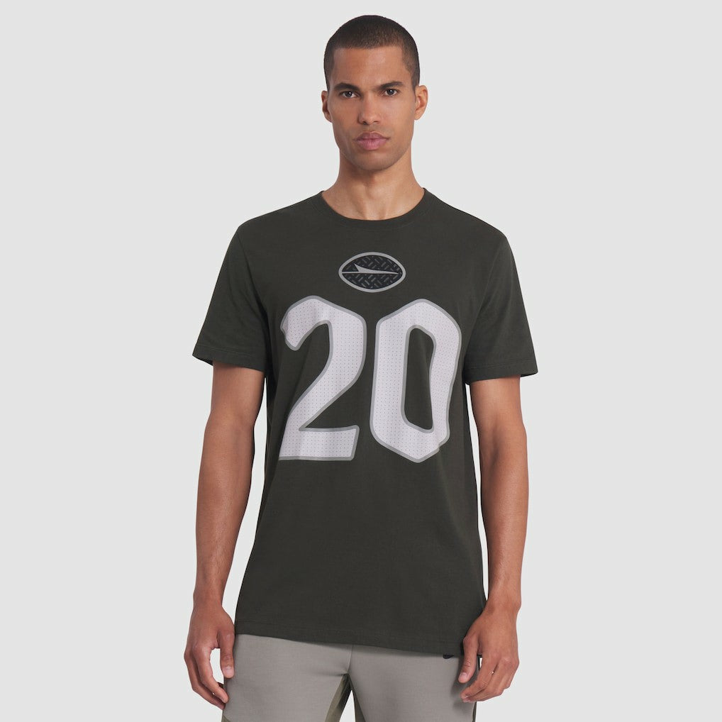 Nike Breece Hall New York Jets 2025 Rivalries Collection Player Name & Number T-Shirt Gotham Green