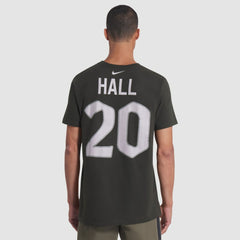 Nike Breece Hall New York Jets 2025 Rivalries Collection Player Name & Number T-Shirt Gotham Green