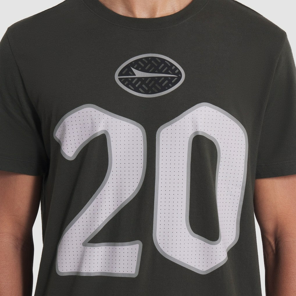 Nike Breece Hall New York Jets 2025 Rivalries Collection Player Name & Number T-Shirt Gotham Green