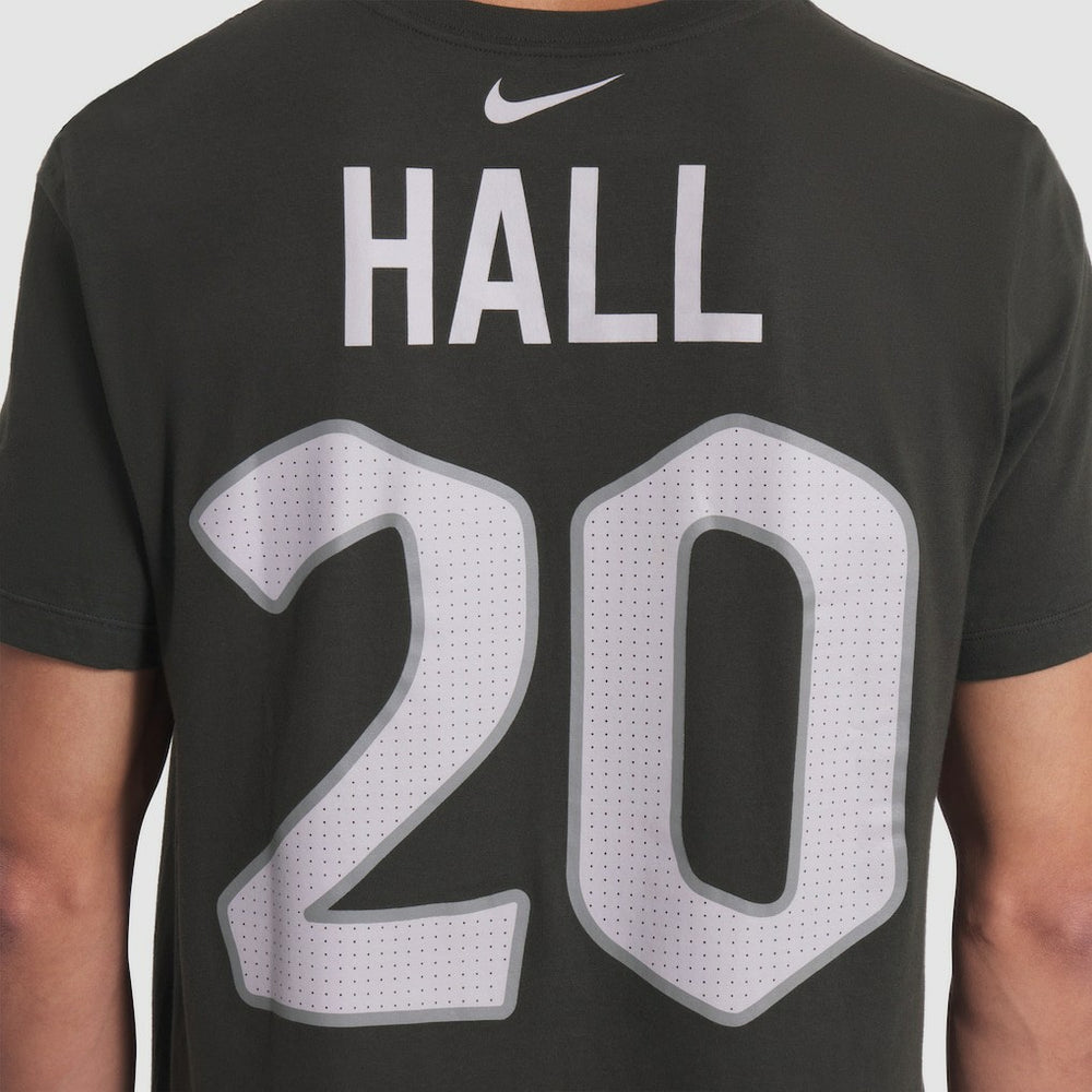 Nike Breece Hall New York Jets 2025 Rivalries Collection Player Name & Number T-Shirt Gotham Green