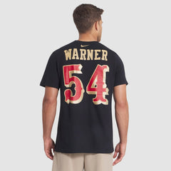 Nike Fred Warner San Francisco 49ers 2025 Rivalries Collection Player Name & Number T-Shirt Black