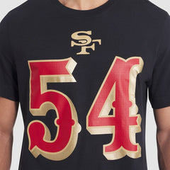 Nike Fred Warner San Francisco 49ers 2025 Rivalries Collection Player Name & Number T-Shirt Black