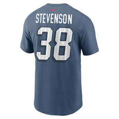 Nike Rhamondre Stevenson New England Patriots 2025 Rivalries Collection Player Name & Number T-Shirt Storm Blue