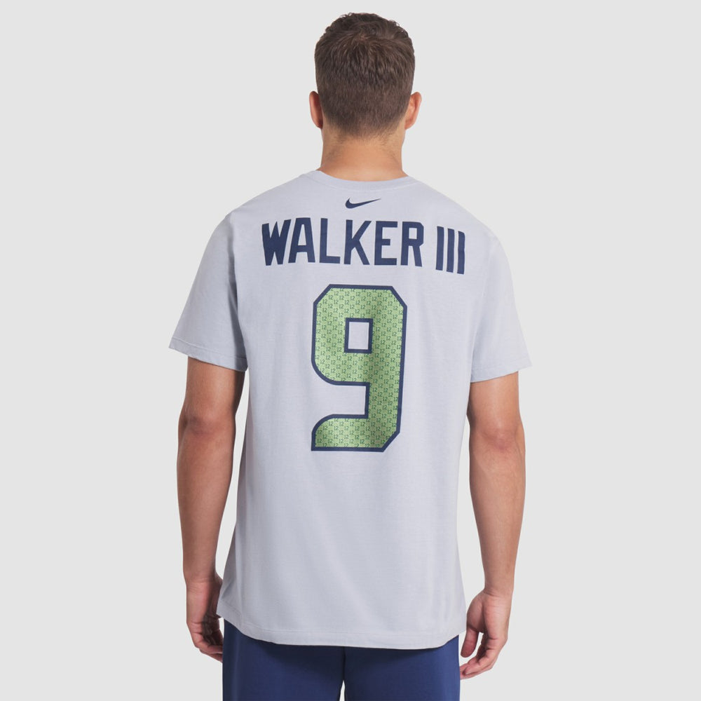 Nike Kenneth Walker III Seattle Seahawks 2025 Rivalries Collection Player Name & Number T-Shirt Wolf Gray