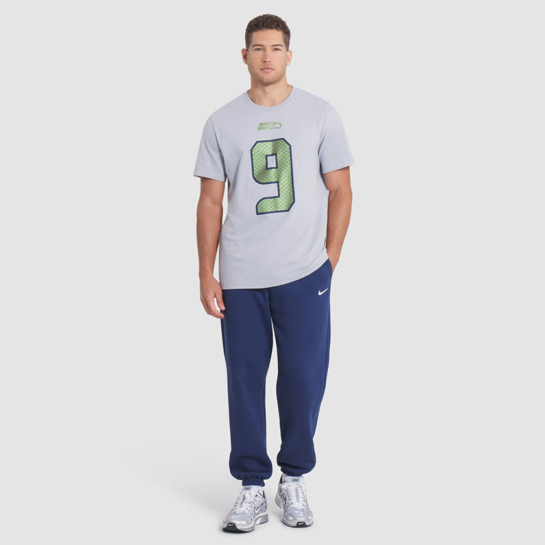 Nike Kenneth Walker III Seattle Seahawks 2025 Rivalries Collection Player Name & Number T-Shirt Wolf Gray