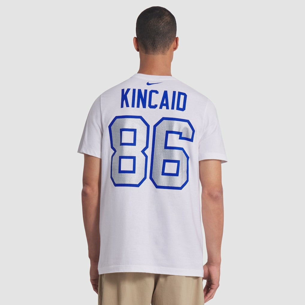 Nike Dalton Kincaid Buffalo Bills 2025 Rivalries Collection Player Name & Number T-Shirt White
