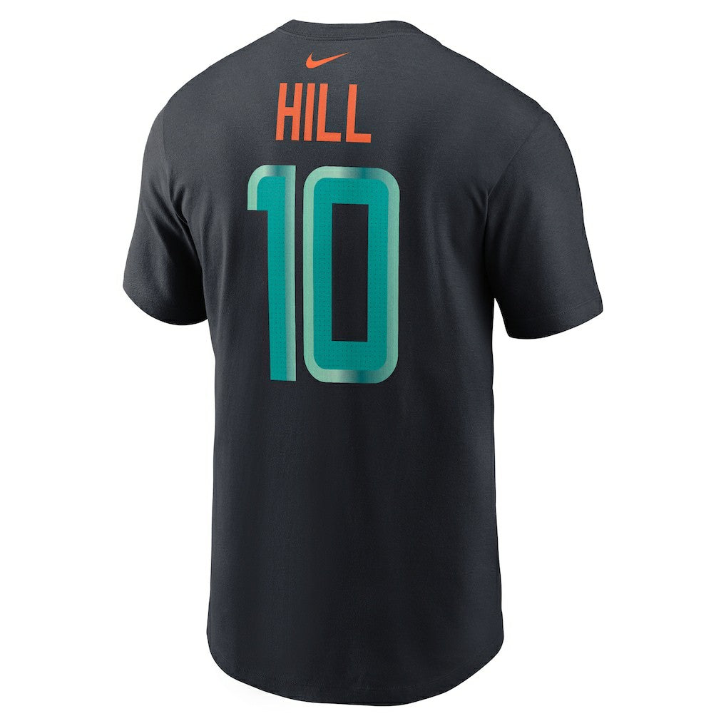 Nike Tyreek Hill Miami Dolphins 2025 Rivalries Collection Player Name & Number T-Shirt Pitch Blue