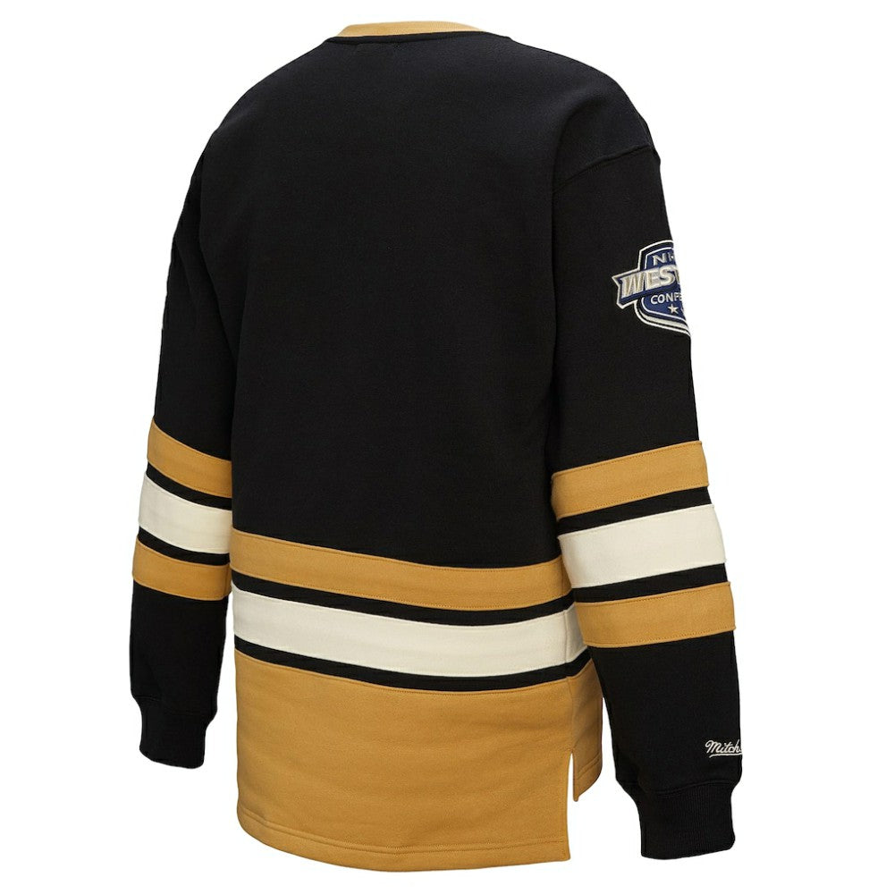 Vegas Golden Knights Mitchell & Ness Women's Heritage Lace-Up Pullover Sweatshirt - Black - NHL 202660256