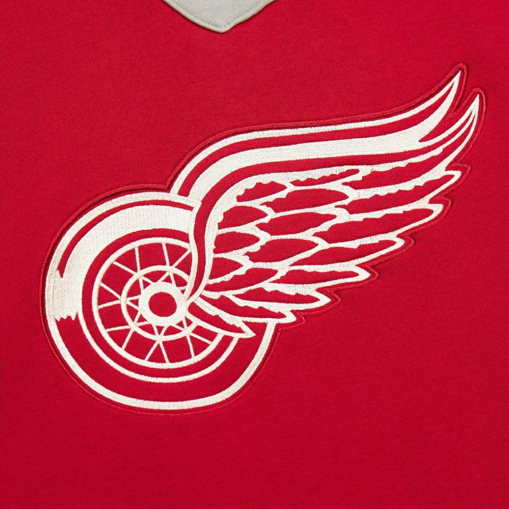 Detroit Red Wings Mitchell & Ness Women's Heritage Lace-Up Pullover Sweatshirt - Red - NHL 202660260