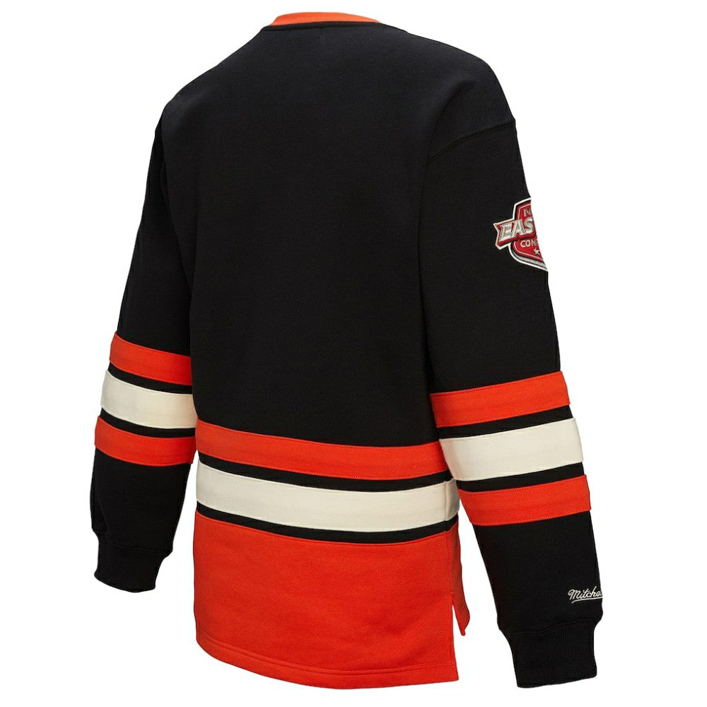 Philadelphia Flyers Mitchell & Ness Women's Heritage Lace-Up Pullover Sweatshirt - Black - NHL 202660263