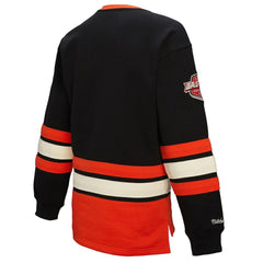 Philadelphia Flyers Mitchell & Ness Women's Heritage Lace-Up Pullover Sweatshirt - Black - NHL 202660263