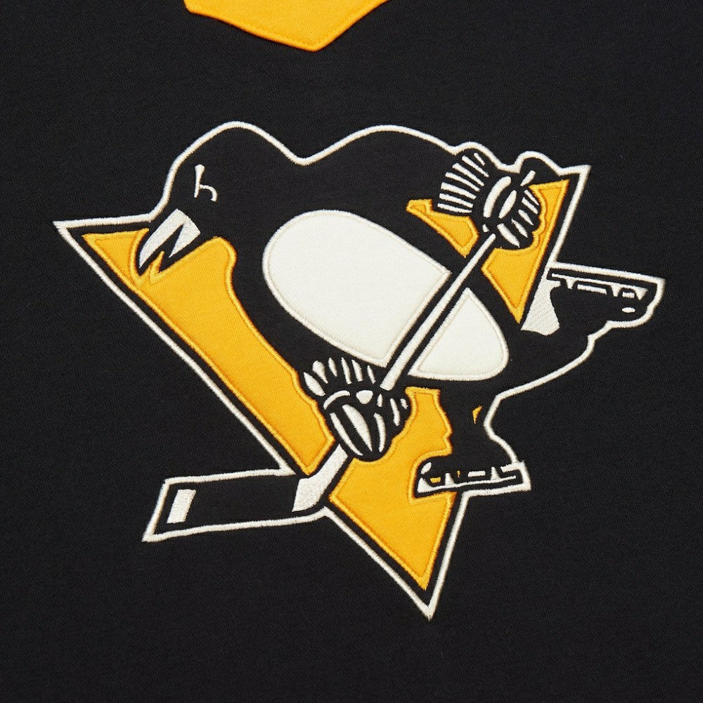 Pittsburgh Penguins Mitchell & Ness Women's Heritage Lace-Up Pullover Sweatshirt - Black - NHL 202660264