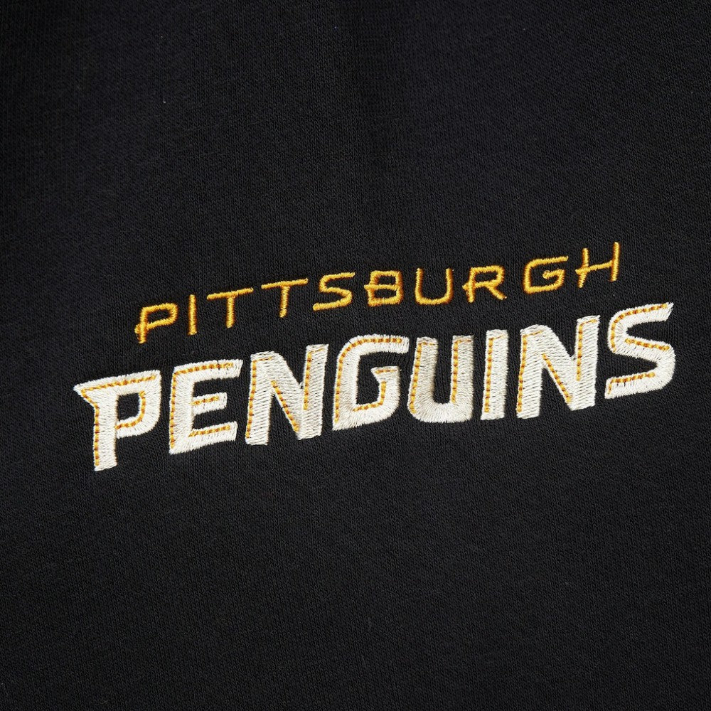 Pittsburgh Penguins Mitchell & Ness Women's Heritage Lace-Up Pullover Sweatshirt - Black - NHL 202660264
