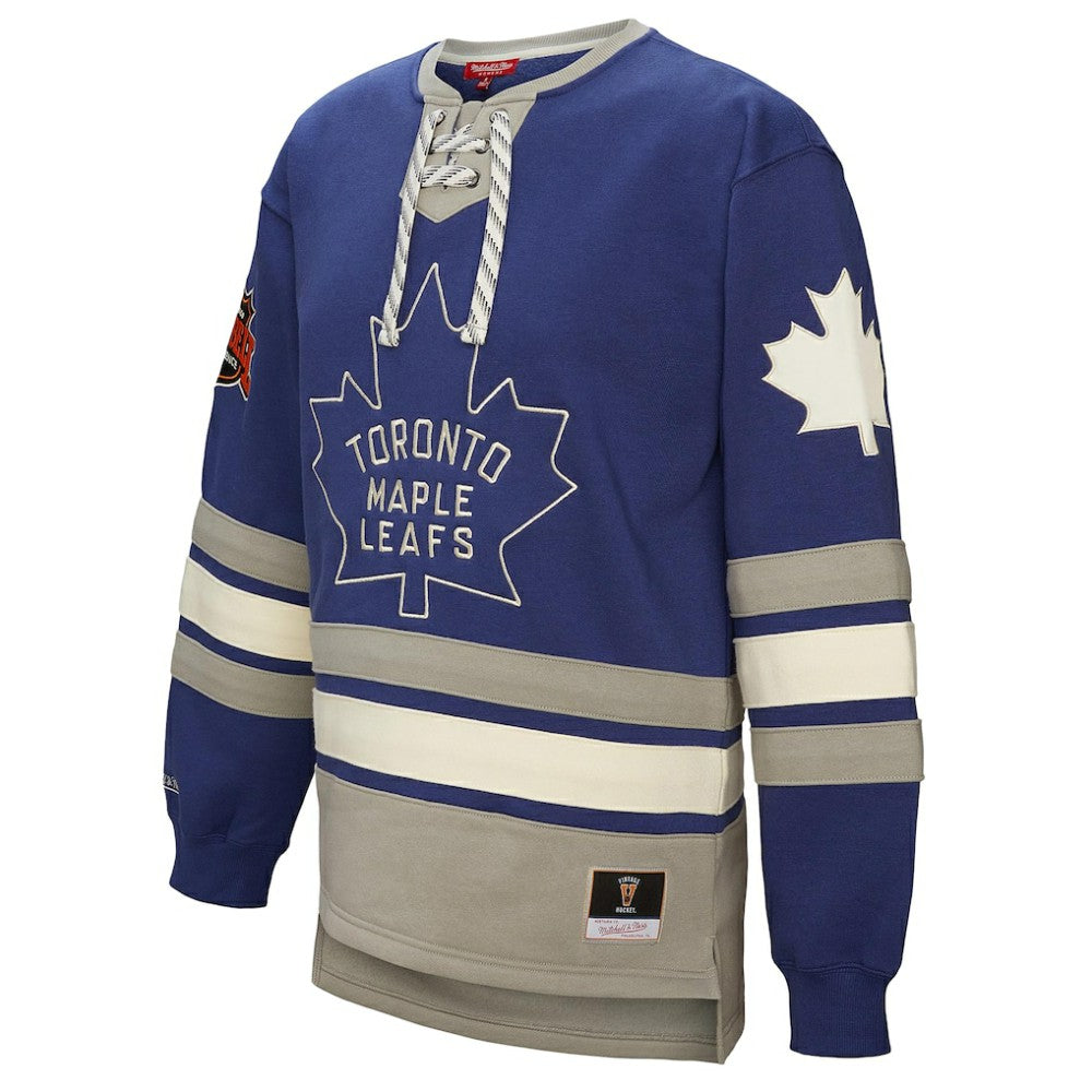 Toronto Maple Leafs Mitchell & Ness Women's Heritage Lace-Up Pullover Sweatshirt - Blue - NHL 202660266