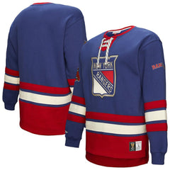 New York Rangers Heritage Lace-Up Pullover Sweatshirt - Royal - NHL 202660267