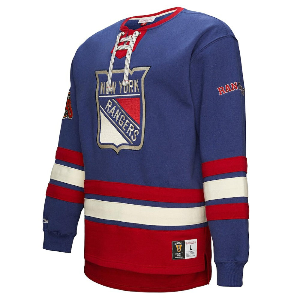 New York Rangers Heritage Lace-Up Pullover Sweatshirt - Royal - NHL 202660267