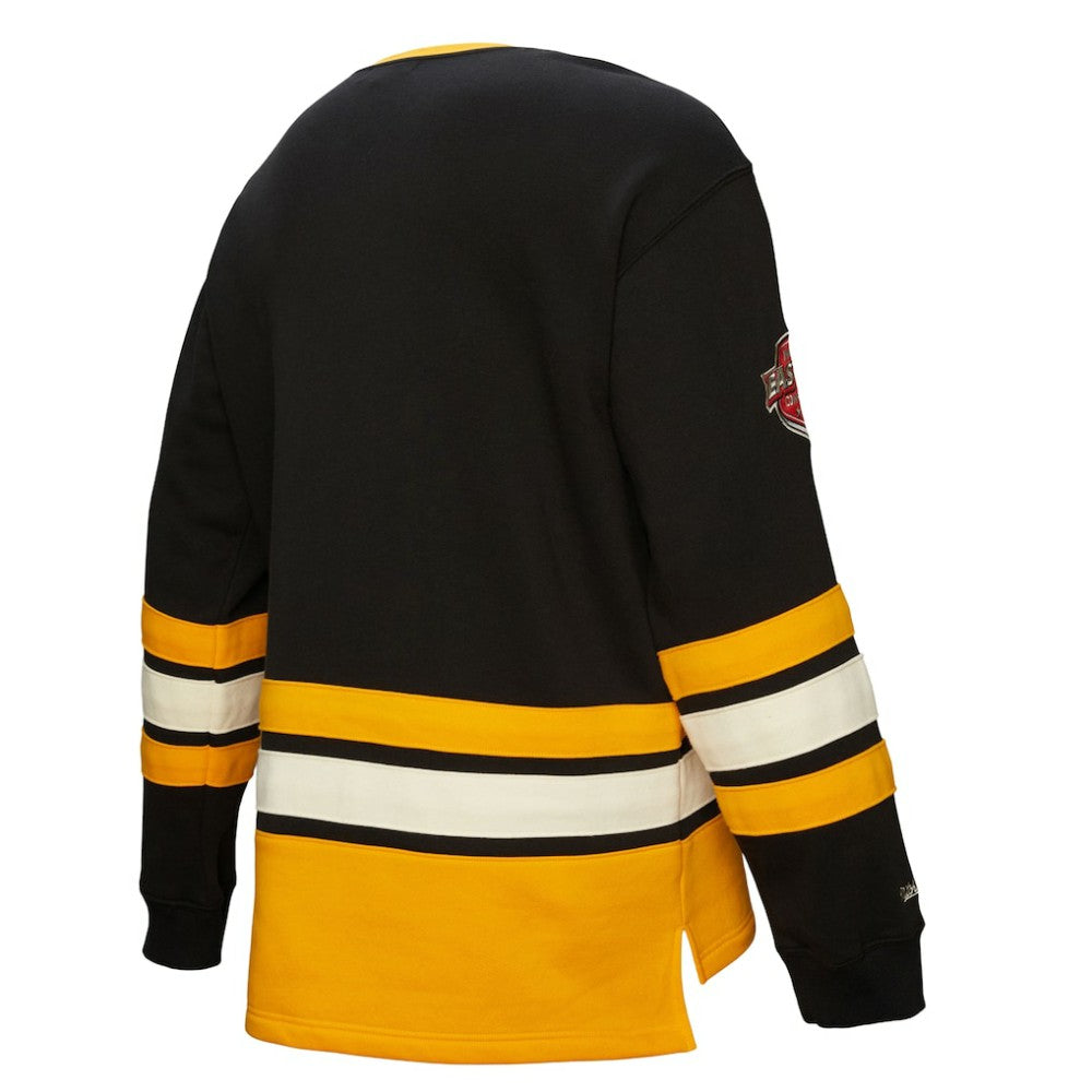 Boston Bruins Heritage Lace-Up Pullover Sweatshirt - Black - NHL 202660268