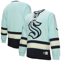 Seattle Kraken Heritage Lace-Up Pullover Sweatshirt - Light Blue - NHL 202660271