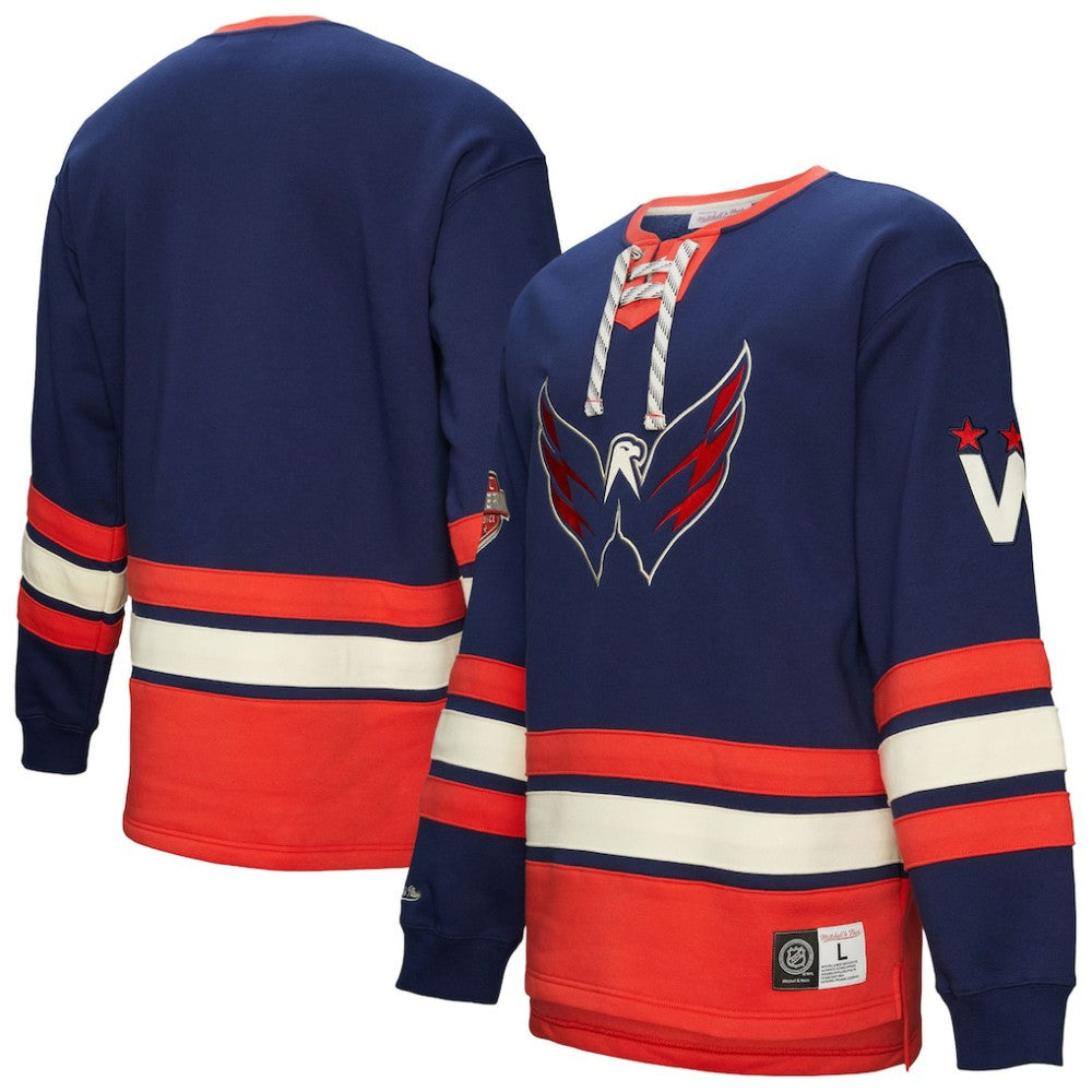Washington Capitals Heritage Lace-Up Pullover Sweatshirt - Navy - NHL 202660273