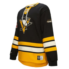 Pittsburgh Penguins Heritage Lace-Up Pullover Sweatshirt - Black - NHL 202660275