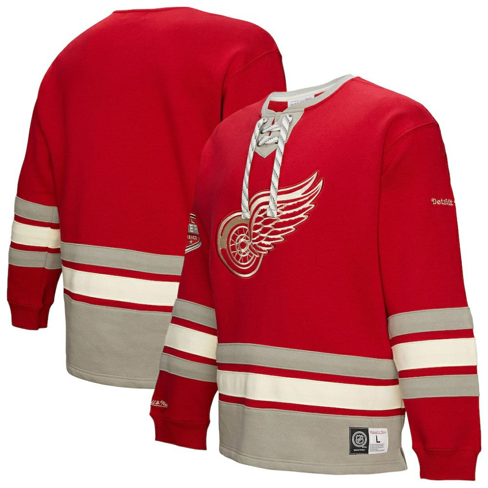 Detroit Red Wings Heritage Lace-Up Pullover Sweatshirt - Red - NHL 202660277