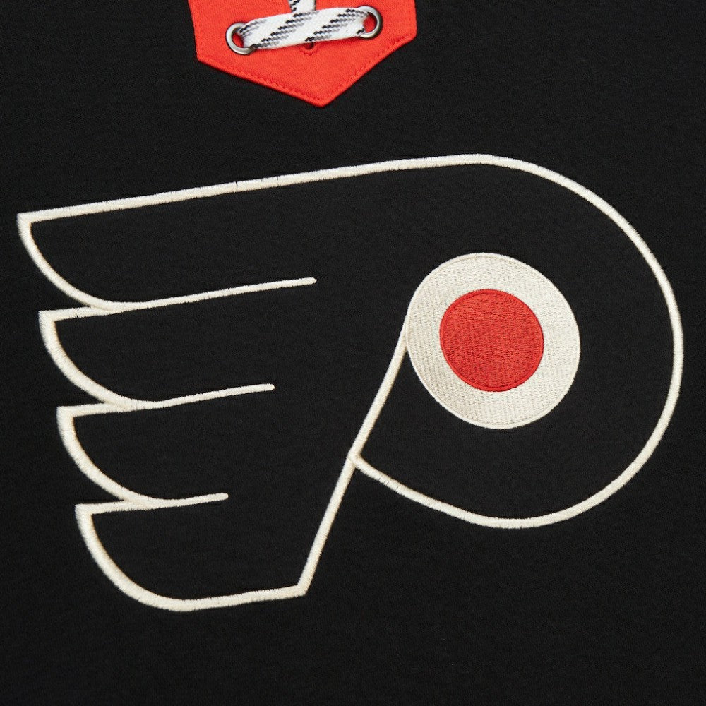 Philadelphia Flyers Heritage Lace-Up Pullover Sweatshirt - Black - NHL 202660279