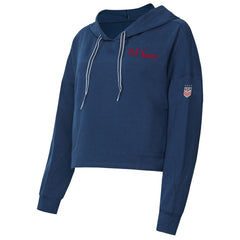USWNT Concepts Sport Women's Elevation Tri-Blend Long Sleeve Pullover Hoodie Navy