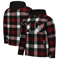 St. Louis Cardinals Starter Sherpa Full-Zip Hoodie Jacket - Red/Black - MLB Online
