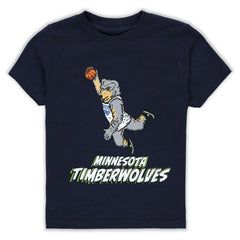 Minnesota Timberwolves Stadium Essentials Youth Mascot Air T-Shirt Navy