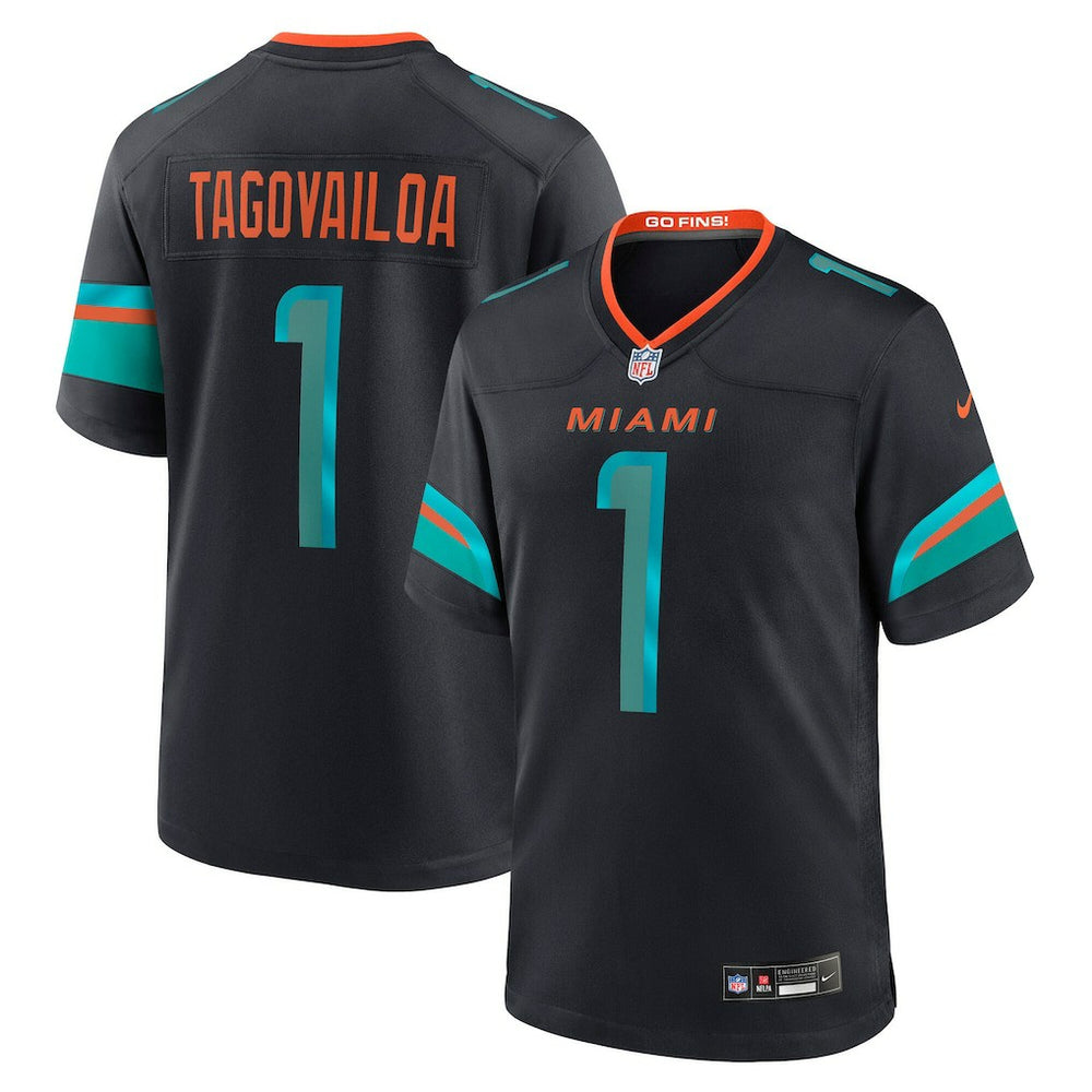 Nike Tua Tagovailoa Miami Dolphins 2025 Rivalries Collection Game Jersey Pitch Blue