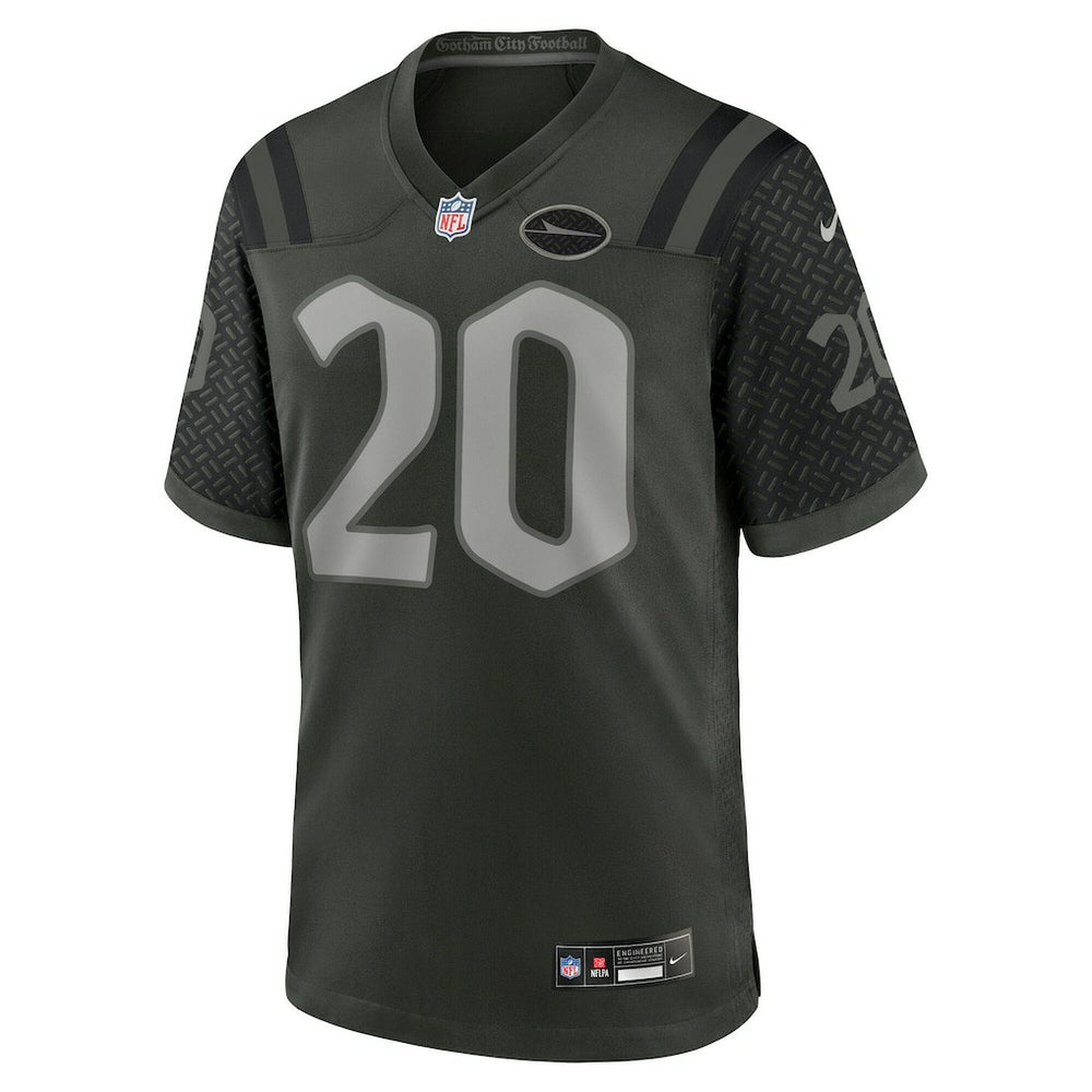 Nike Breece Hall New York Jets 2025 Rivalries Collection Game Jersey Gotham Green