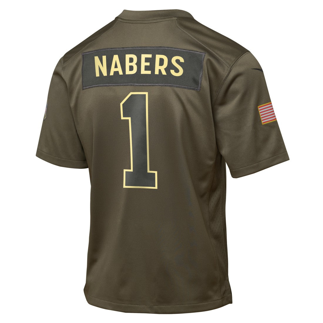 Nike Malik Nabers New York Giants Youth 2025 Salute to Service Game Jersey Olive