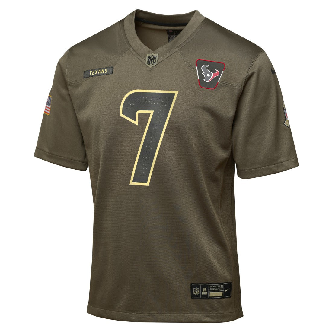 Nike C.J. Stroud Houston Texans Youth 2025 Salute to Service Game Jersey Olive