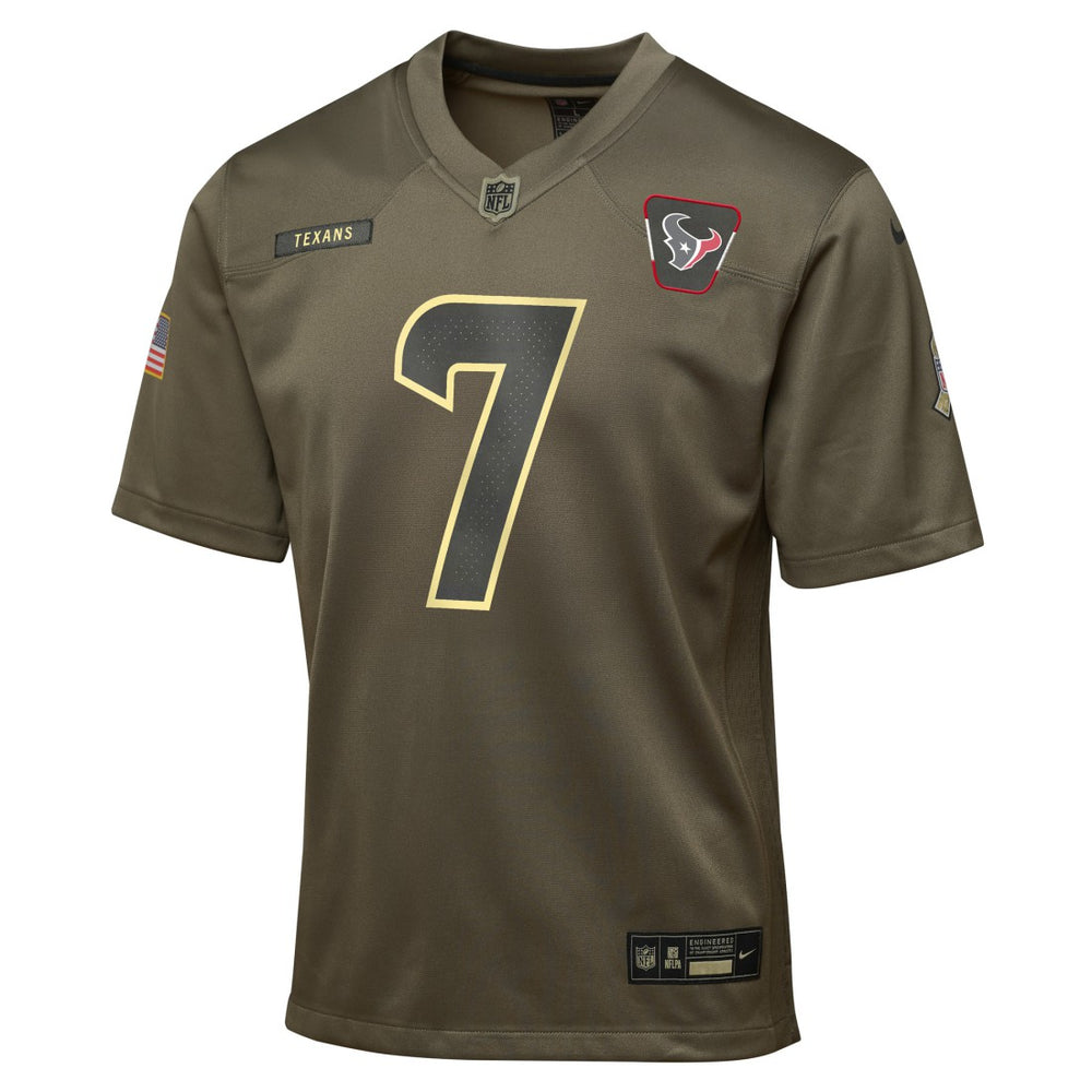 Nike C.J. Stroud Houston Texans Youth 2025 Salute to Service Game Jersey Olive