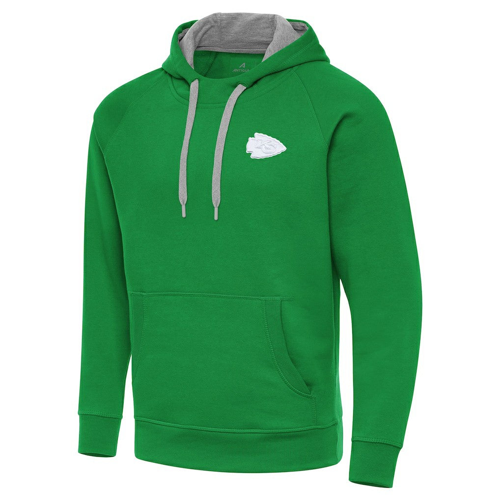 Kansas City Chiefs Antigua St. Patrick's Day Victory Pullover Hoodie Kelly Green