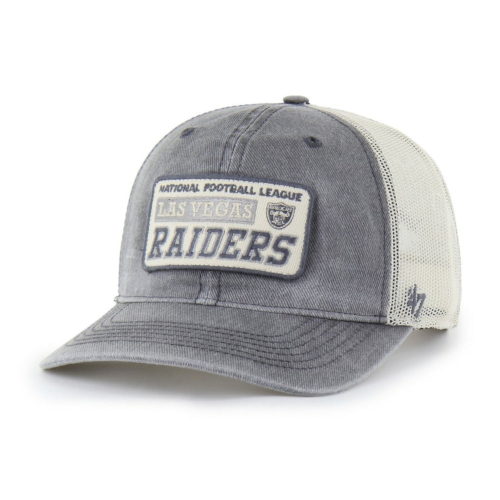 47 brand Las Vegas Raiders '47 Canteen Relaxed Trucker Adjustable Hat Charcoal