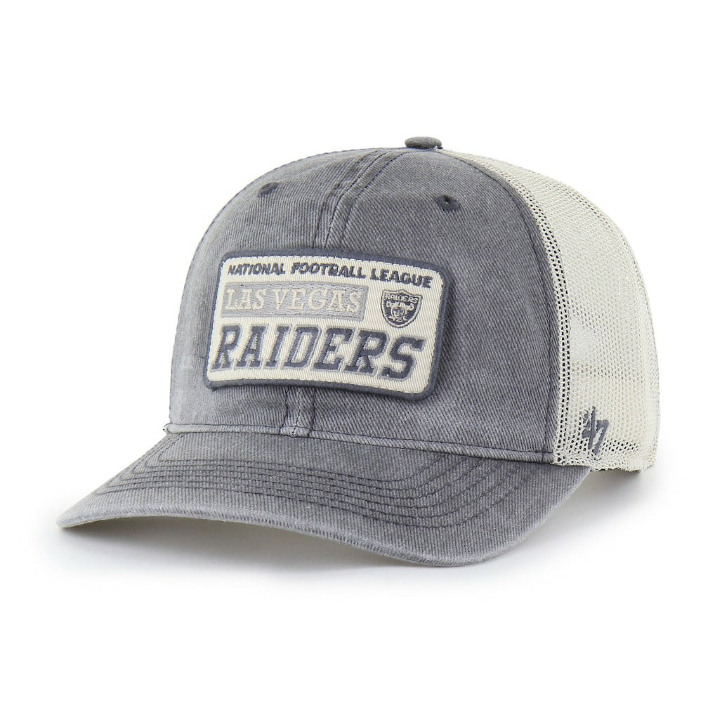 47 brand Las Vegas Raiders '47 Canteen Relaxed Trucker Adjustable Hat Charcoal