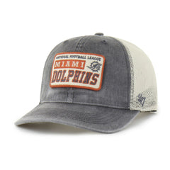 47 brand Miami Dolphins '47 Canteen Relaxed Trucker Adjustable Hat Charcoal