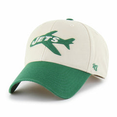 47 brand New York Jets '47 Fairfield MVP Throwback Adjustable Hat Cream/Kelly Green