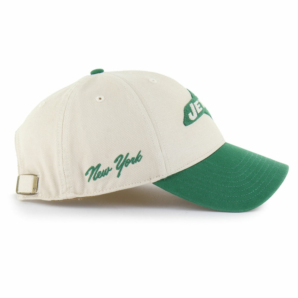 47 brand New York Jets '47 Fairfield MVP Throwback Adjustable Hat Cream/Kelly Green