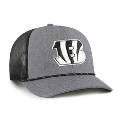 47 brand Cincinnati Bengals '47 Carbon Rope Trucker Adjustable Hat Heather Charcoal