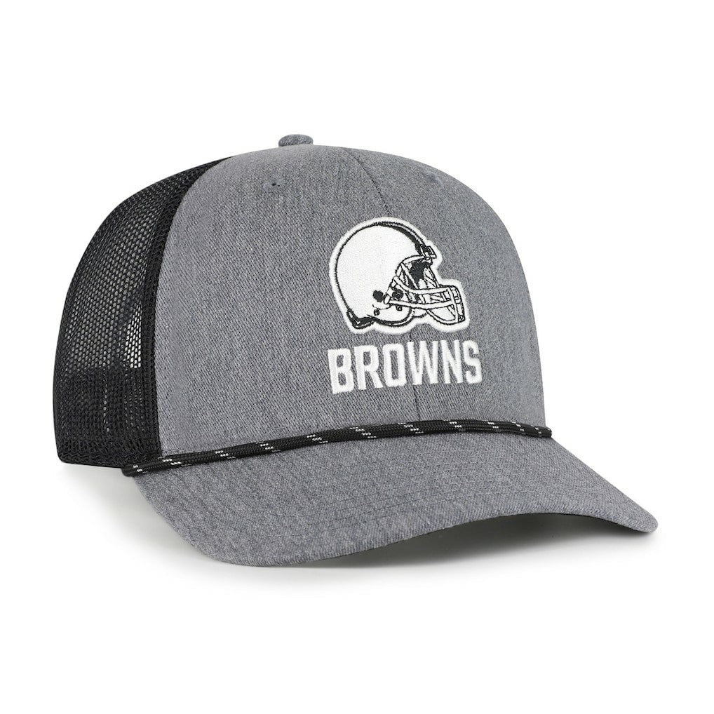 47 brand Cleveland Browns '47 Carbon Rope Trucker Adjustable Hat Heather Charcoal