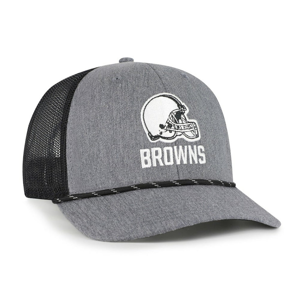 47 brand Cleveland Browns '47 Carbon Rope Trucker Adjustable Hat Heather Charcoal