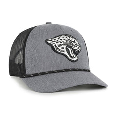 47 brand Jacksonville Jaguars '47 Carbon Rope Trucker Adjustable Hat Heather Charcoal